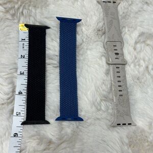 Set of Three Apple 45mm Watch Bands - Black, Blue, and Gray